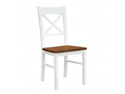 Jídelní židle z masivu Bellu 22 - bílá/ořech