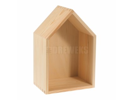 Polička dřevěný domeček (3 velikosti)