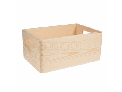 Úložný dřevěný box s rukojetí (3 velikosti)