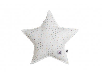 Dekorační polštář hvězda - puntíky