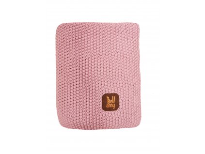 Pletená deka z bavlny - růžová