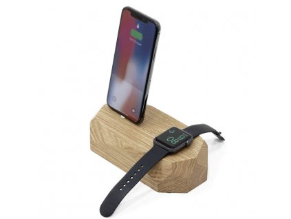 Dřevěná nabíječka na iPhone & Apple Watch