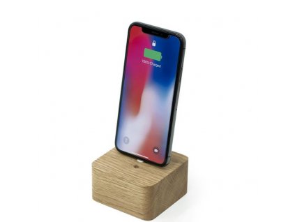 Dřevěná nabíječka iPhone - kostka