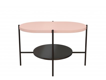 Konferenční stolek Arena - růžová/černá