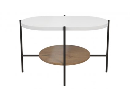 Konferenční stolek Arena - bílá/černá/dub