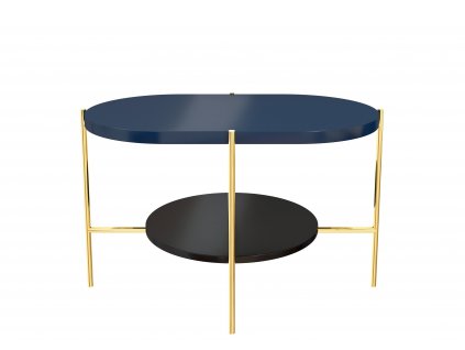 Designový konferenční stolek Arena - navy/zlatá/černá