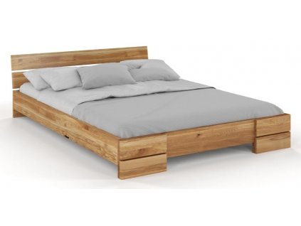 Masivní postel Sandemo dub - přírodní lak