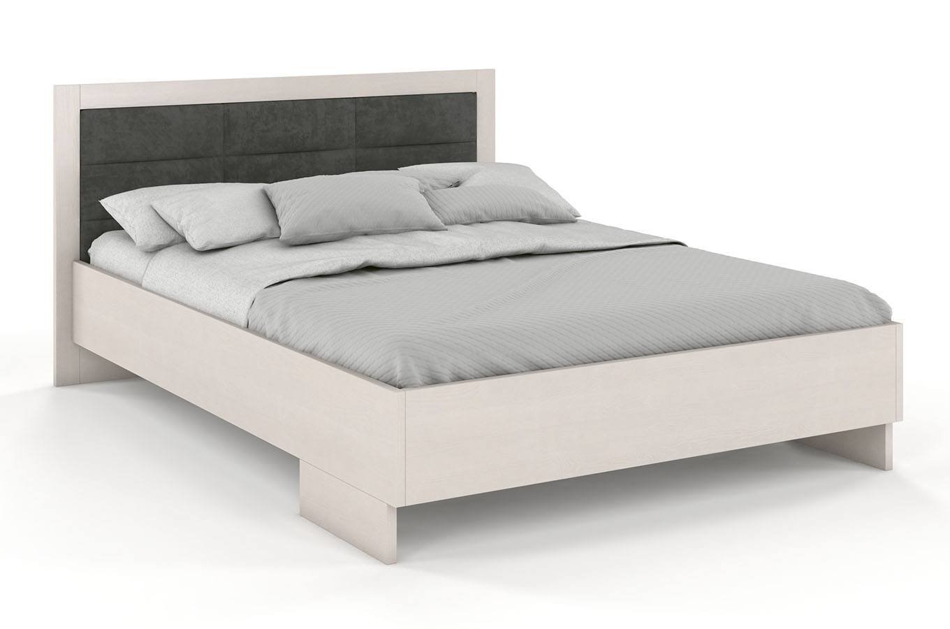 Dřevěná postel s čalouněným čelem Kalmar High borovice - bílá 160 x 200 cm, Casablanca 2302