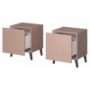Růžový noční stolek Nova (2 ks)