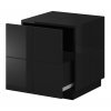 Černý noční stolek Reja (2 ks)