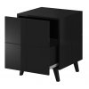 Černý noční stolek Reja (2 ks)