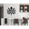 Dřevěný nápis Kitchen s příborem a zdobením