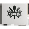 Dřevěný nápis Kitchen s příborem a zdobením