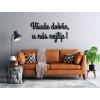 Dřevěný nápis Všude dobře, u nás nejlíp! (Barva obrazu Antracit, Rozměr obrazu 36,5 x 80,5 cm)