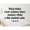 Citát na zeď Bůh je láska (Barva obrazu Antracit, Rozměr obrazu 57,5 x 85,5 cm)