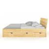 Postel z masivu Sandemo borovice s úložným prostorem - přírodní