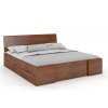 Dřevěná postel s úložným prostorem Hessler buk - ořech