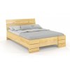 Masivní postel Sandemo High z borovice - přírodní