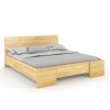 Dřevěná postel z borovice Hessler High - přírodní