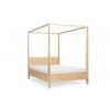 Masivní postel s nebesy Canopy buk (Barva Přírodní, Rozměr postele 200 x 200 cm)