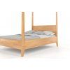 Masivní postel s nebesy Canopy buk (Barva Přírodní, Rozměr postele 200 x 200 cm)