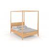 Masivní postel s nebesy Canopy buk (Barva Přírodní, Rozměr postele 200 x 200 cm)