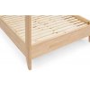 Masivní postel s nebesy Canopy buk - palisandr