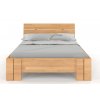 Buková postel Arhus High s úložným prostorem - palisandr