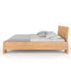 Buková postel Arhus High s úložným prostorem - palisandr