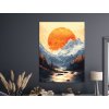 Obraz Žatvový mesiac nad horami (Velikost obrazu A1, Barva rámu Bez rámu, Povrchová úprava 3D)