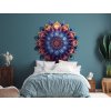 Kvetinová mandala Fialová múdrosť (Rozměr obrazu 89 x 88 cm, Povrchová úprava 3D)