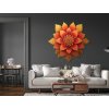 Kvetinová mandala Oheň večera (Rozměr obrazu 85 x 89 cm, Povrchová úprava 3D)