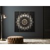 Trojdielna mandala Energia stredu (Rozměr obrazu 120 x 120 cm, Povrchová úprava 3D)