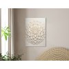 Mandala na stenu Biely kvet pokoja (Velikost obrazu A1, Barva rámu Bez rámu, Povrchová úprava 3D)