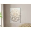Mandala na stenu Biely kvet pokoja (Velikost obrazu A1, Barva rámu Bez rámu, Povrchová úprava 3D)