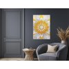 Kvetinová mandala Zlatý lúč (Velikost obrazu A1, Barva rámu Bez rámu, Povrchová úprava 3D)