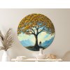 Okrúhly Strom života Odkaz (Rozměr obrazu 89 x 89 cm, Povrchová úprava 3D)