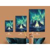 Obraz na stenu Polárny duet vlkov (Velikost obrazu A1, Barva rámu Bez rámu, Povrchová úprava 3D)