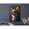 Obraz Corgi s rešpektom (Velikost obrazu A1, Barva rámu Bez rámu, Povrchová úprava 3D)