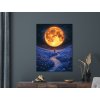 Moderný obraz V objatí mesiaca (Velikost obrazu A1, Barva rámu Bez rámu, Povrchová úprava 3D)
