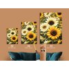 Obraz Maľované slnečnice (Velikost obrazu A1, Barva rámu Bez rámu, Povrchová úprava 3D)