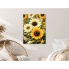 Obraz Maľované slnečnice (Velikost obrazu A1, Barva rámu Bez rámu, Povrchová úprava 3D)