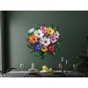 Dekorácia Kytica farebných kvetov (Rozměr obrazu 89 x 88 cm, Povrchová úprava 3D)