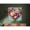 Obraz Srdce v kvete (Rozměr obrazu 80 x 89 cm, Povrchová úprava 3D)