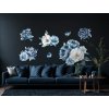 Obraz Modré kvety (Rozměr obrazu 96 x 145,5 cm, Povrchová úprava Lesklá)
