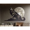 Obraz na stenu Vlk vyjúci na mesiac (Rozměr obrazu 72,5 x 115 cm, Povrchová úprava 3D)