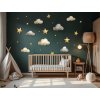 Sada nálepiek na stenu Oblaky a hviezdy (Rozměr obrazu 130 x 200 cm, Povrchová úprava 3D)