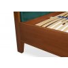 Postel z masivu s čalouněným čelem Frida buk - palisandr