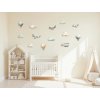 Sada nálepiek na stenu Lietadielka v oblakoch (Rozměr obrazu 132 x 150 cm, Povrchová úprava 3D)