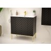 Skrinka pod umývadlo Aspen 08 - čierna (Barva podstavy Černá, Koupelny - Typ sestavy bez desky)